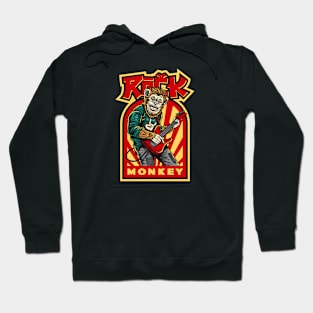 Rock n Roll Monkey Illustration Hoodie